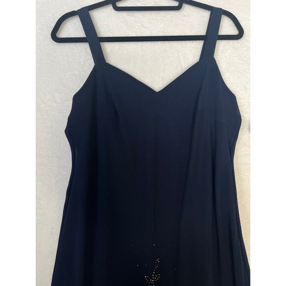 NWT R&M Richards Made In USA Navy Formal Beaded Gown sz 12 MOB Mature Wedding - Picture 3 of 11